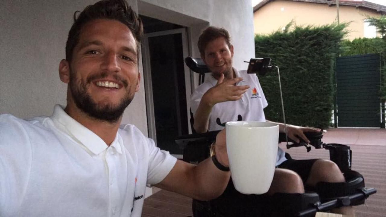 Dries Mertens, in vizita la Mihai Nesu: