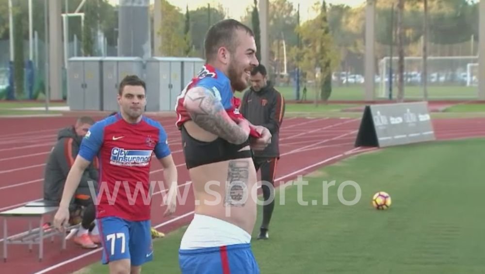 De la ciocolatele, la patratele :) Alibec s-a transformat de la sosirea la Steaua si trage tare pentru a reveni in urma accidentarii. FOTO_3