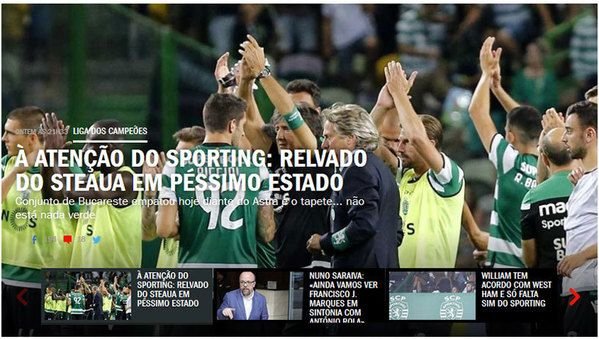 Portughezii, socati de gazonul de pe National Arena. Fotografia care a deschis in aceasta dimineata ziarele de la Lisabona_4