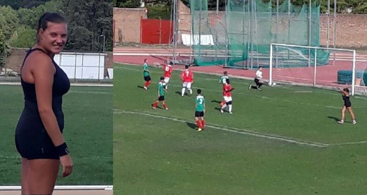 Jucatorii nu s-au mai putut concentra! Cum a venit imbracata arbitra la o partida din Italia! FOTO_2