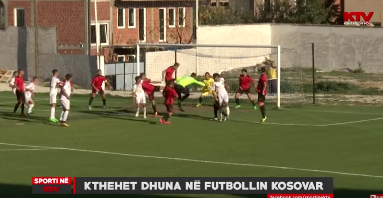 In Kosovo, ca la razboi! Portarul a inscris in min 90, suporterii au innebunit: jucatorii au fost batuti cu bate pe teren VIDEO_4
