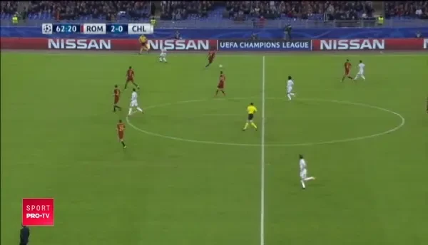 Diego Perotti inscrie in AS Roma - Chelsea | VIDEO