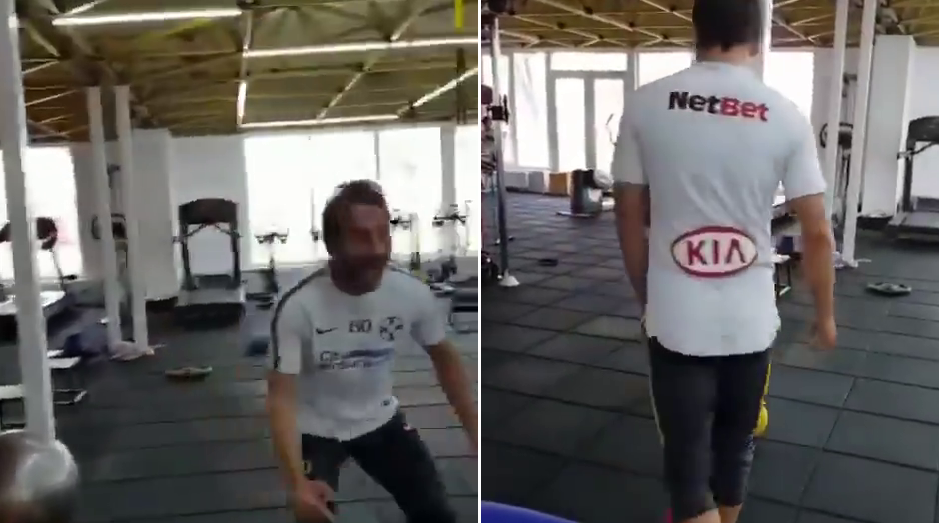 Momente de magie cu Teixeira in sala de forta a stelistilor! Cum si-a lasat colegii fara replica! VIDEO