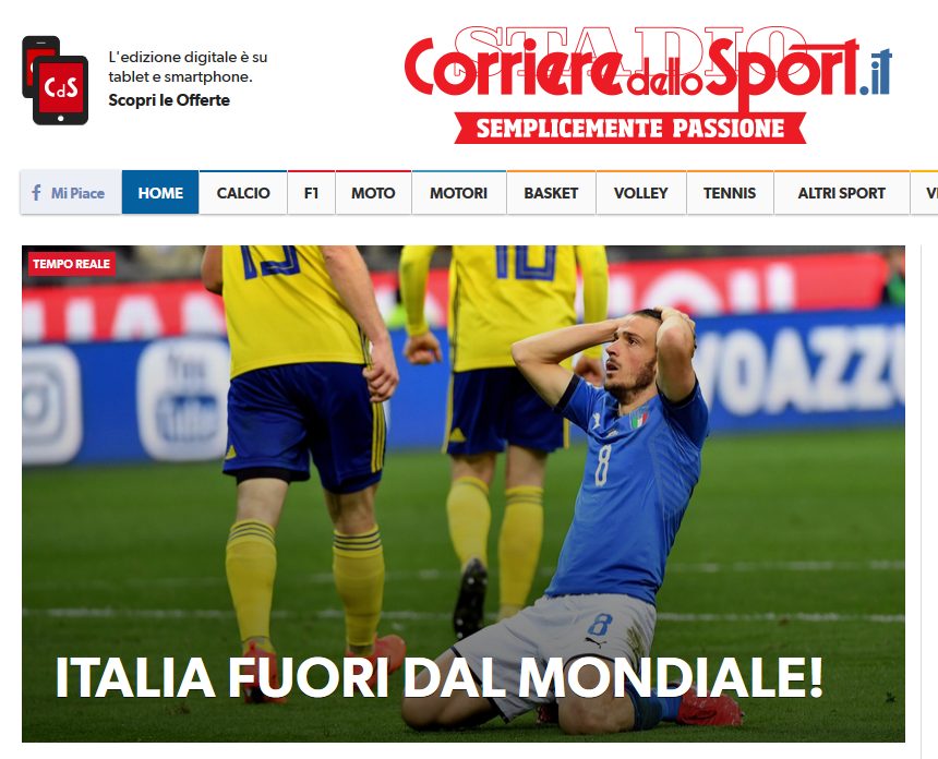 APOCALIPSA in Italia dupa eliminarea din drumul spre Mondial! Ce scriu ziarele despre seara in IAD a nationalei_2