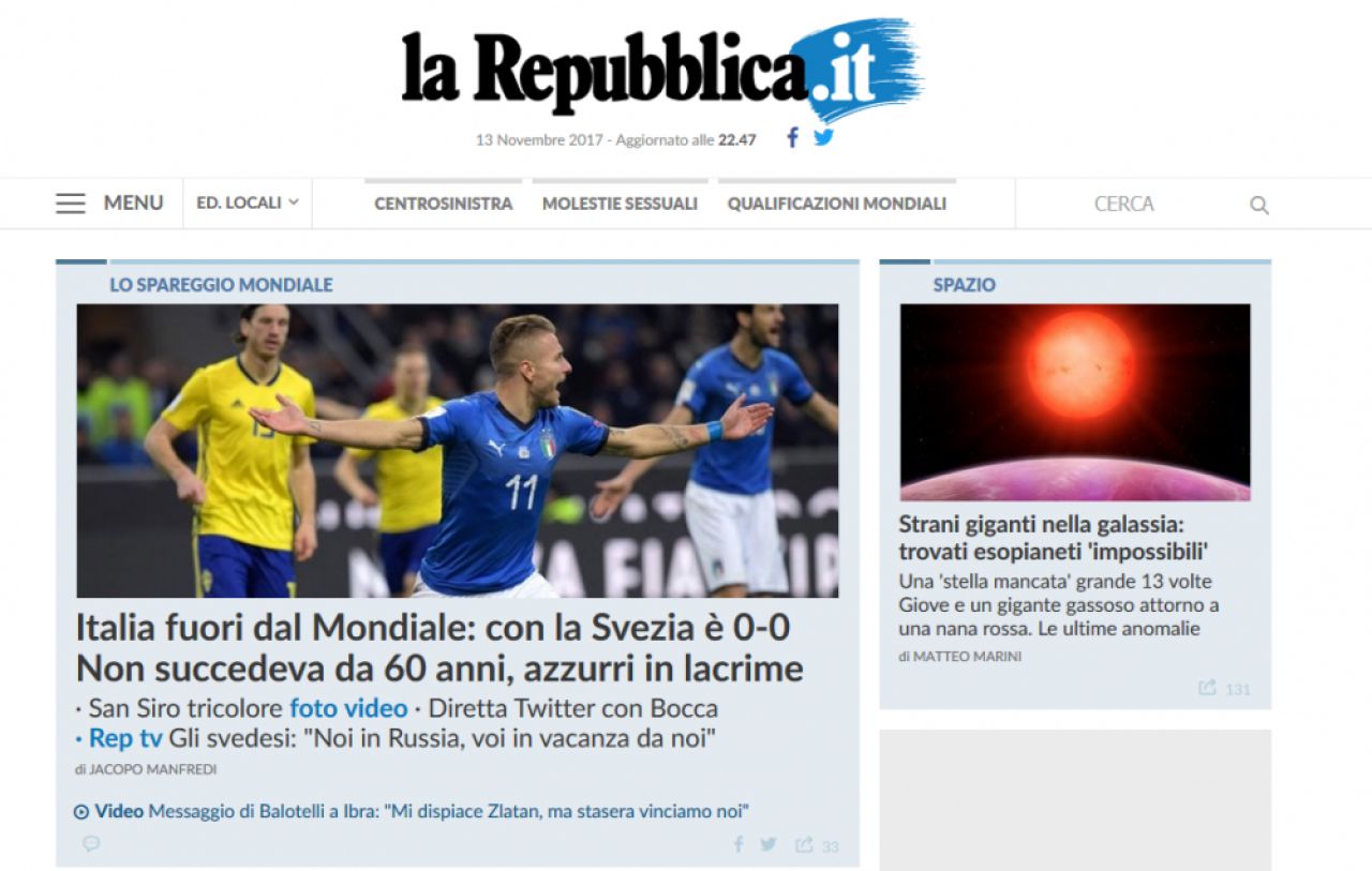 APOCALIPSA in Italia dupa eliminarea din drumul spre Mondial! Ce scriu ziarele despre seara in IAD a nationalei_3
