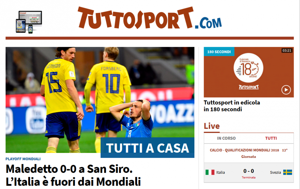 APOCALIPSA in Italia dupa eliminarea din drumul spre Mondial! Ce scriu ziarele despre seara in IAD a nationalei_6