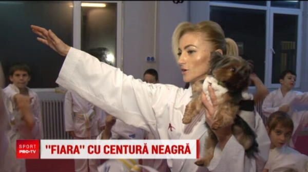 SUPER VIDEO: El e CATELUL karatist! :)) Cum se antreneaza la sala alaturi de stapana lui
