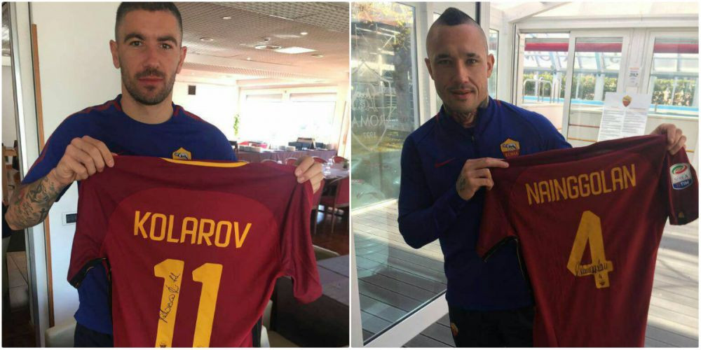 Kolarov si Nainggolan si-au scos si ei tricourile la licitatie pentru a-l ajuta pe Rica! Lobont s-a implicat in campanie