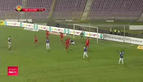Timisoara 0-0 Steaua | Golofca a cazut in careu, stelistii au cerut penalty! Nedelcu, interventie cat un gol in fata portii | VIDEO