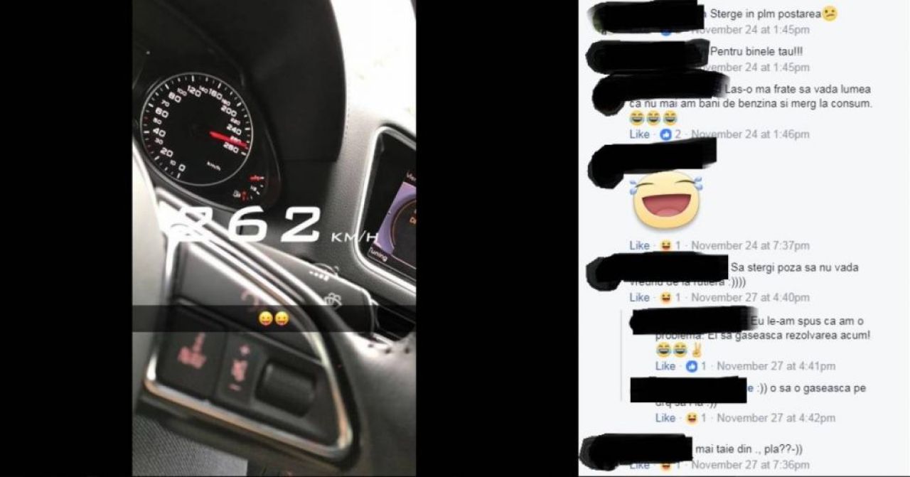 S-a filmat cand gonea cu 270 KM/H in Constanta: