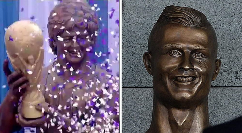 Maradona a patit-o la fel ca Ronaldo! L-a bufnit rasul cand si-a vazut statuia din India! VIDEO