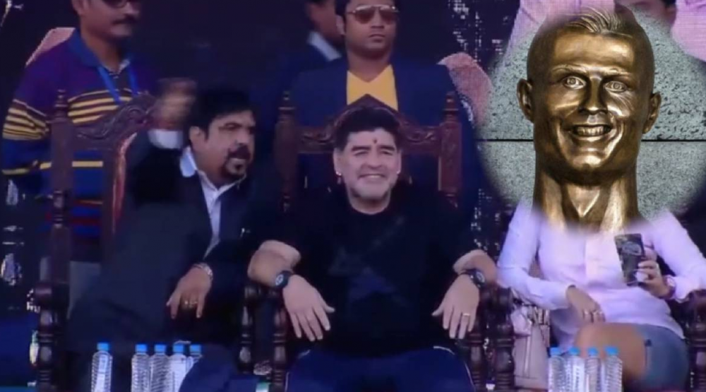 A ras degeaba de Ronaldo! Statuia lui arata chiar mai rau :)) Cum arata bustul pe care i l-au facut indienii lui Maradona