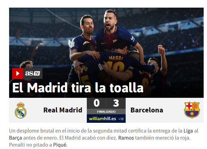 MARCA anunta FINALUL CAMPIONATULUI dupa Real 0-3 Barcelona, catalanii sunt in extaz: "Inca o demonstratie de fotbal". Ce scriu ziarele din Spania