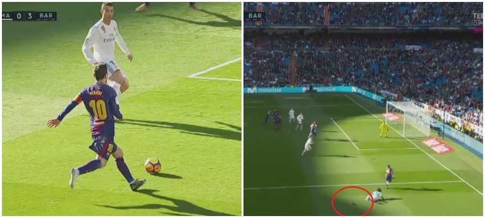 Faza fabuloasa care arata ca Messi e DE NEOPRIT! Argentinianul a jucat descult la faza golului de 3-0 de pe Bernabeu