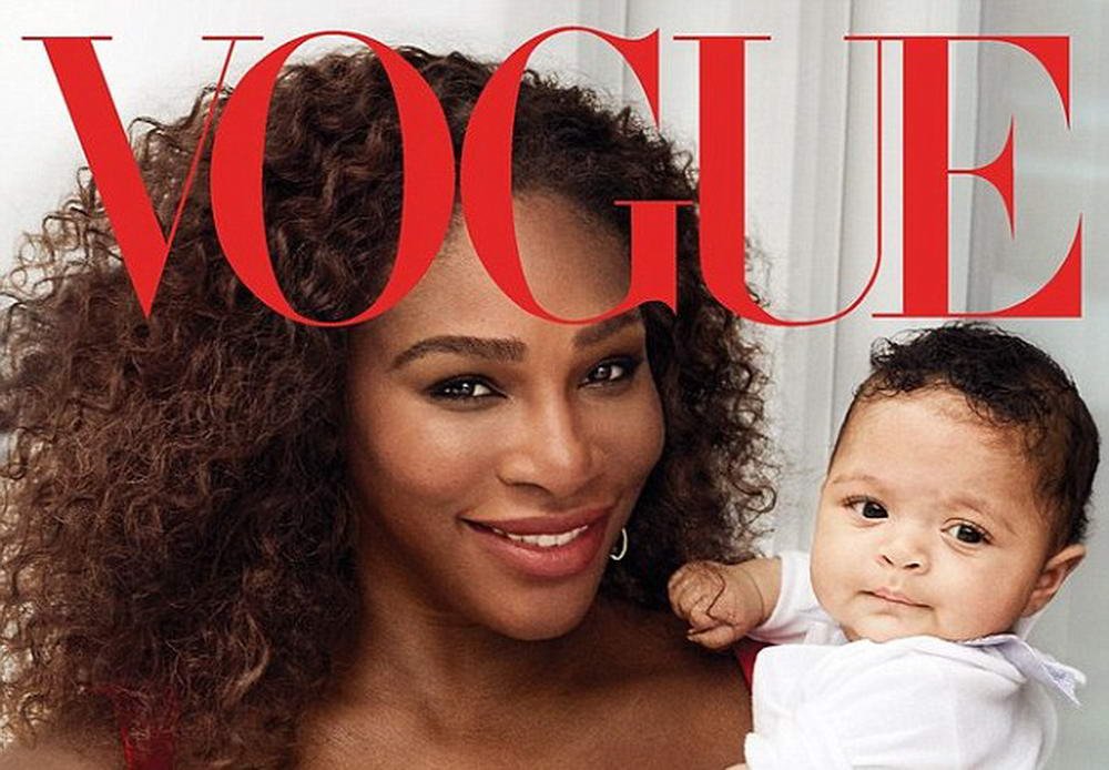 FOTO Serena Williams, pe coperta revistei Vogue alaturi de fiica sa. Ce probleme a avut la nastere_3