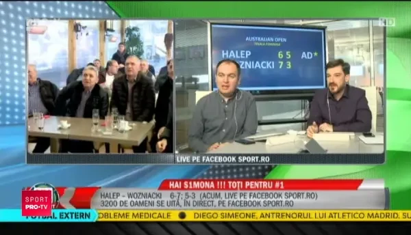 FAZA ZILEI: Momentul in care Ovidiu Oanta intra peste comentatori si se bucura ca un nebun la setul Simonei! LIVE-ul pe Facebook, audiente record