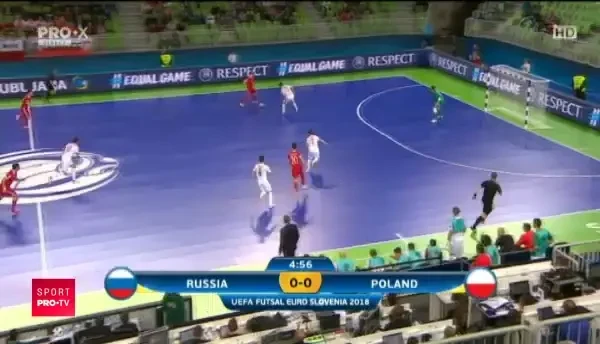 GOL Rusia, in meciul cu Polonia de la UEFA 2018 Futsal