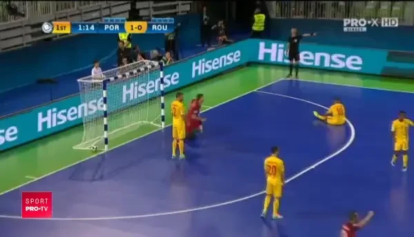 GOL Portugalia, in meciul cu Romania de la UEFA EURO 2018 Futsal
