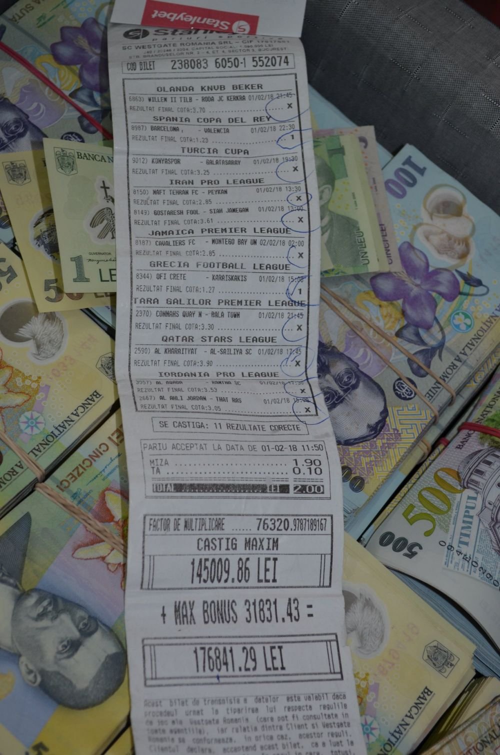 Stiinta sau bulan fantastic ?! Un roman a bagat 2 lei pe o cota de 76320 si a dat marea lovitura: FOTO