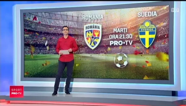 ROMANIA - SUEDIA, MARTI LA PRO TV // Calin Goia, sef de galerie la Craiova! A creat imnul pentru 2020: "Euro la Bucuresti, Chipciu si Chiriches!"