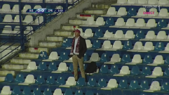 Imaginea etapei in Liga I: CFR Cluj a avut un singur suporter la meciul cu Poli Iasi