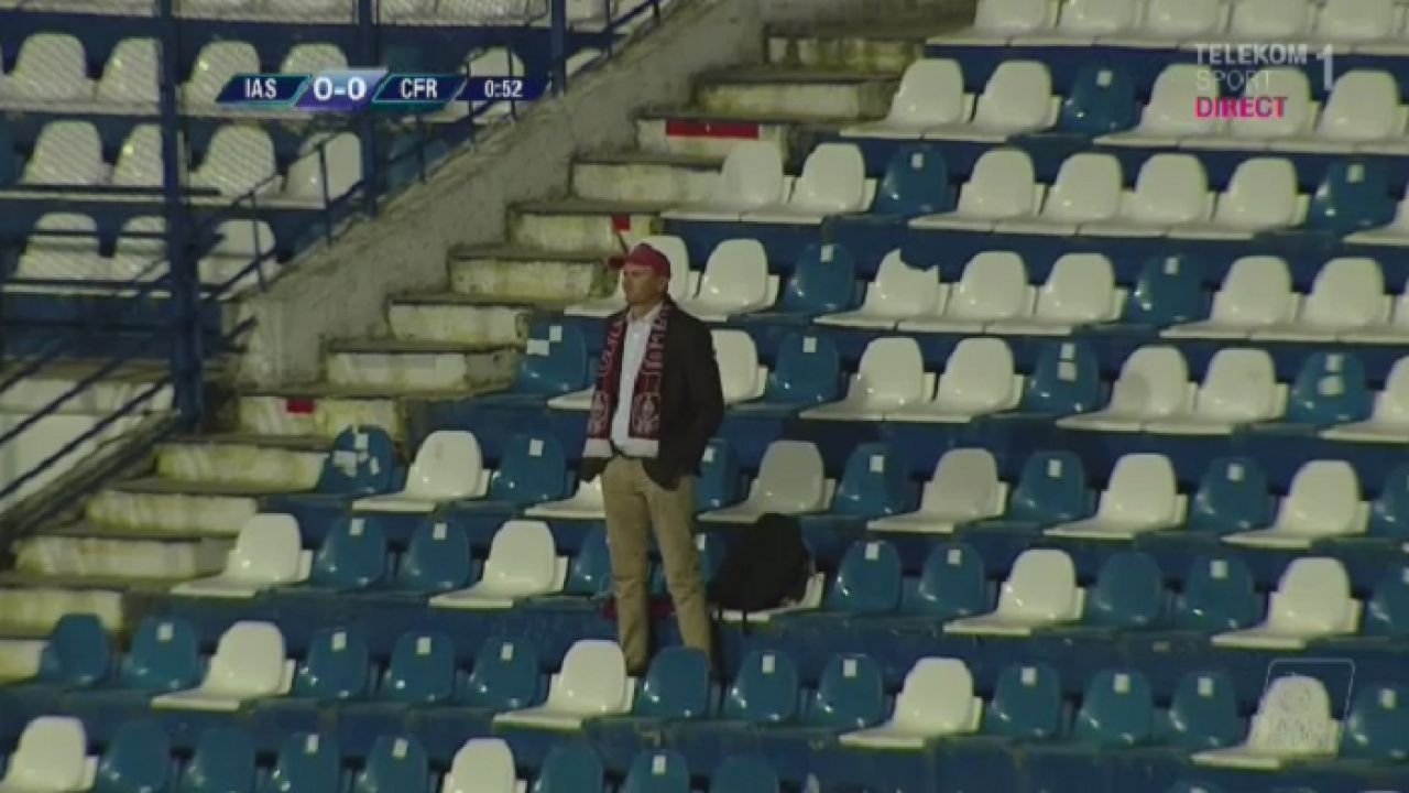 Imaginea etapei in Liga I: CFR Cluj a avut un singur suporter la meciul cu Poli Iasi_1