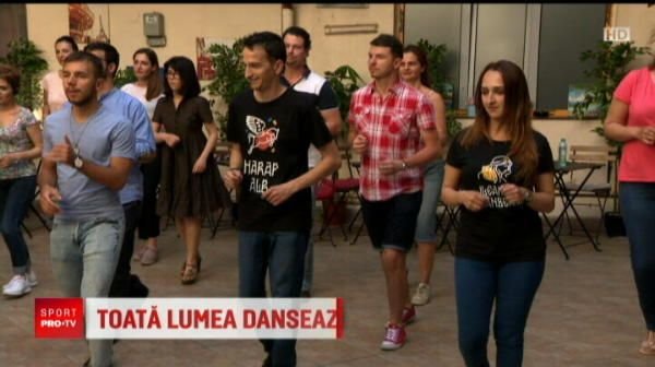 S-a dansat ca in povesti azi in Bucuresti! Harap Alb si Ileana Cosanzeana au luat lectii de dans in aer liber