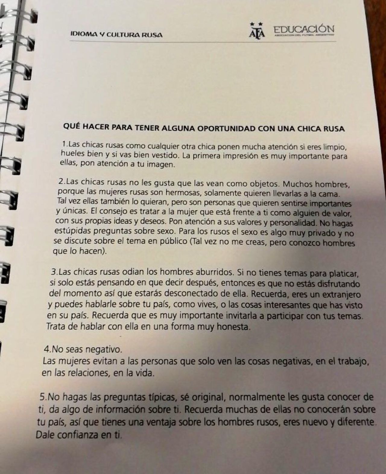 Federatia din Argentina a lasat un ghid de agatat rusoaice pentru suporterii care merg la Mondial :) Ce le recomanda fanilor_1