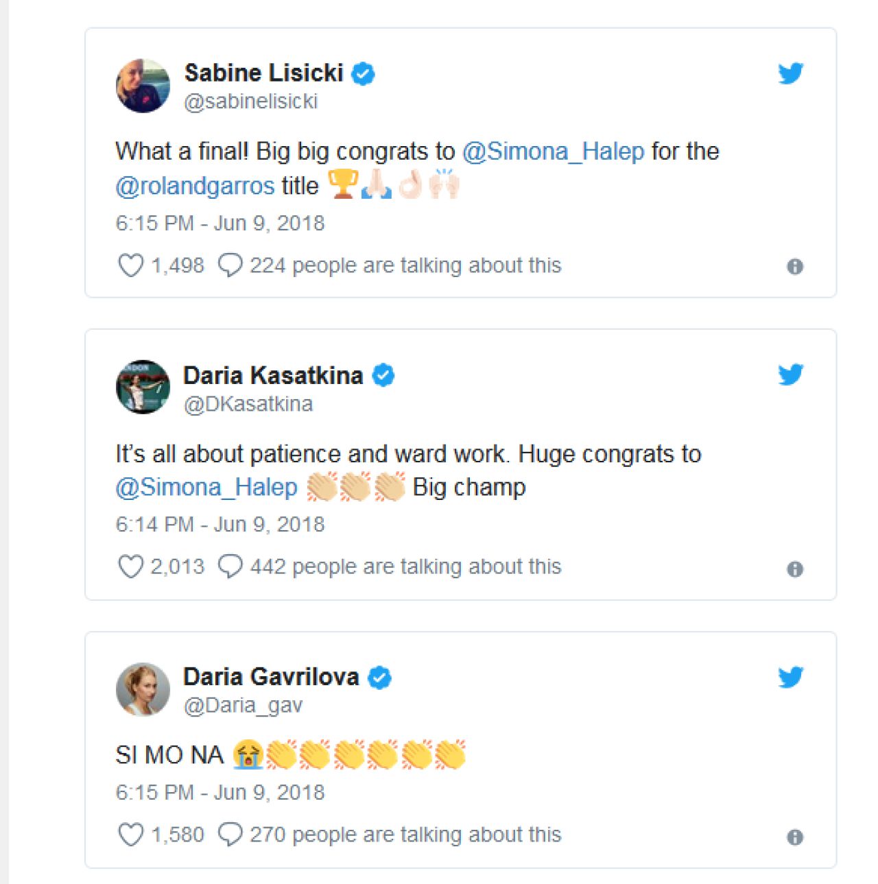 MII de mesaje CURG pentru Simona Halep dupa victoria la Roland Garros: