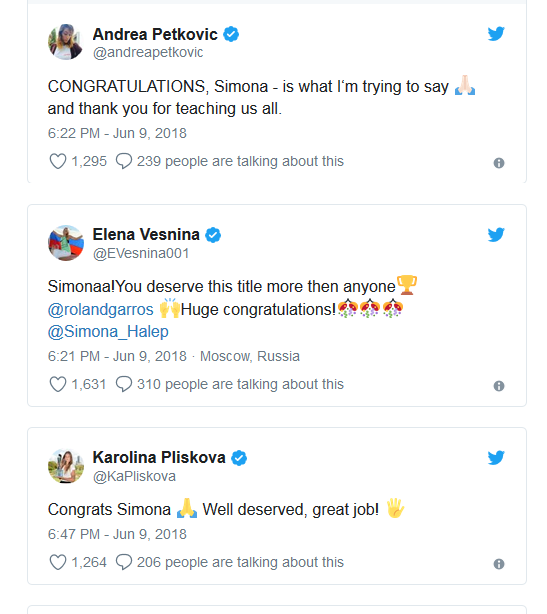 MII de mesaje CURG pentru Simona Halep dupa victoria la Roland Garros: 