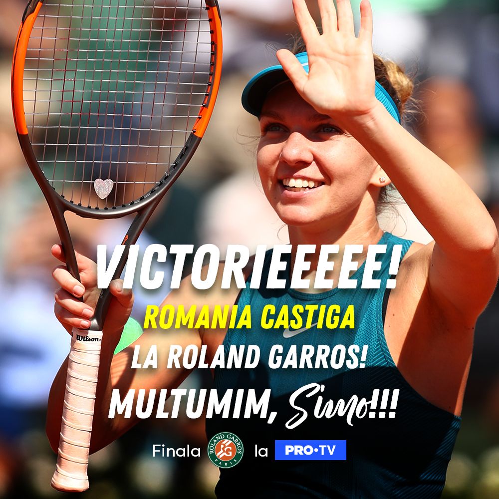HALEP 3-6 6-4 6-1 STEPHENS, FINALA ROLAND GARROS LA PRO TV | MINUNAT! FABULOS! FANTASTIC! SIMONAAAA HALEEEEP castiga finala Roland Garros!!!_13