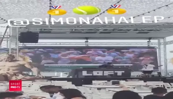 Bucurie la LOFT dupa victoria Simonei Halep
