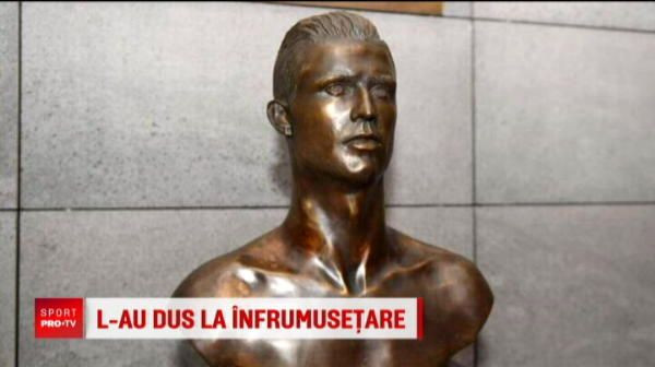 Ronaldo a scapat de uratenia pamantului :) Statuia din Madeira a fost schimbat dupa hattrick-ul reusit de Cristiano la Mondial