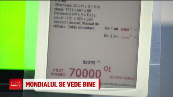 Cum arata televizorul de 20 000 de euro pe care se pot uita romanii la Mondial