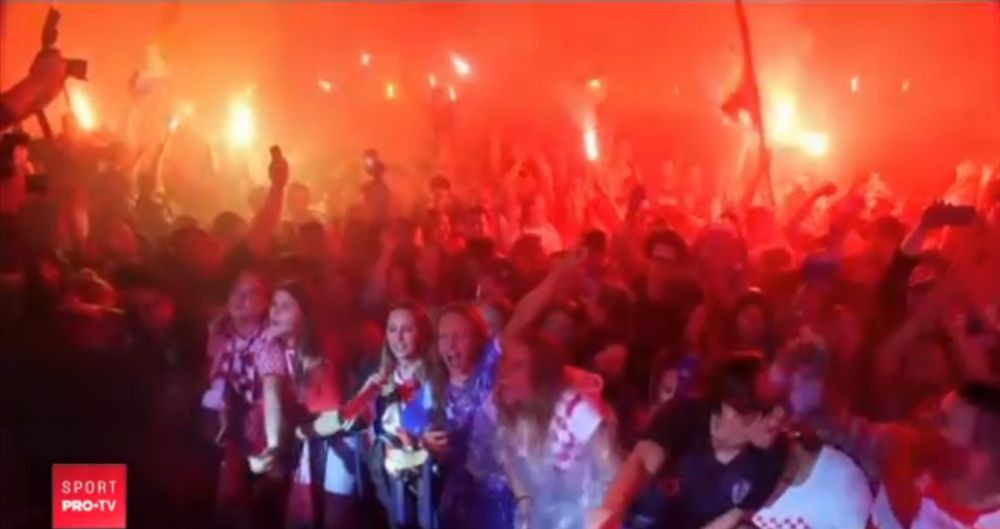 A fost REVOLUTIE la Zagreb! VIDEO | Imagini fabuloase: mii de croati au sarbatorit o CALIFICARE ISTORICA