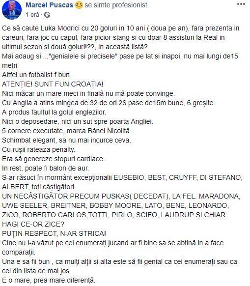 Ce sa caute Modric la Balonul de Aur?! Cu 5 cornere executate ca BANEL . Un canditat la sefia FRF, discurs dur la adresa capitanului Croatiei