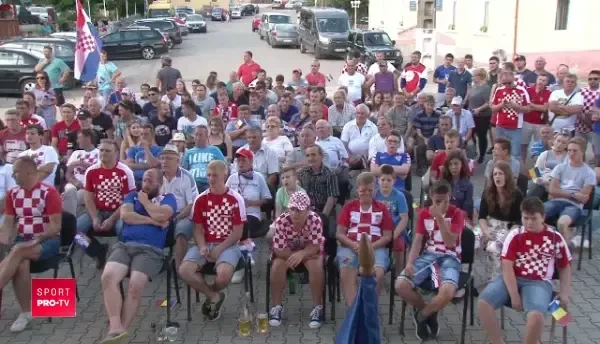 SUPER VIDEO: Cum s-a trait golul lui Perisic in cea mai mare comunitate de croati din Romania