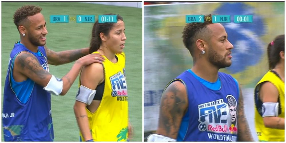 Cu campioanele nu e de gluma :) Neymar a incercat sa se distreze in propriul turneu dar a luat bataie de la fete! Ce a facut starul lui PSG in ultimele 30 de secunde ale meciului