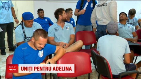Familia sport! Rugbistii de la Dinamo si CSM Bucuresti au donat sange pentru atleta Adelina Gavrila