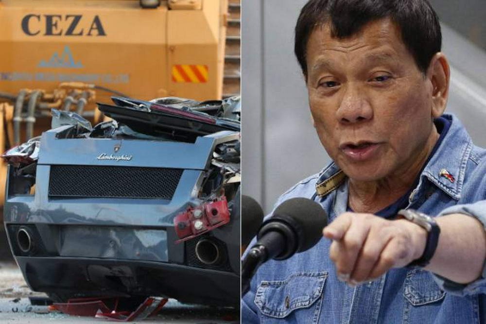 Sute de bolizi Porsche si Lamborghini, DISTRUSI sub ochii presedintelui! Tara care le-a declarat razboi traficantilor. VIDEO