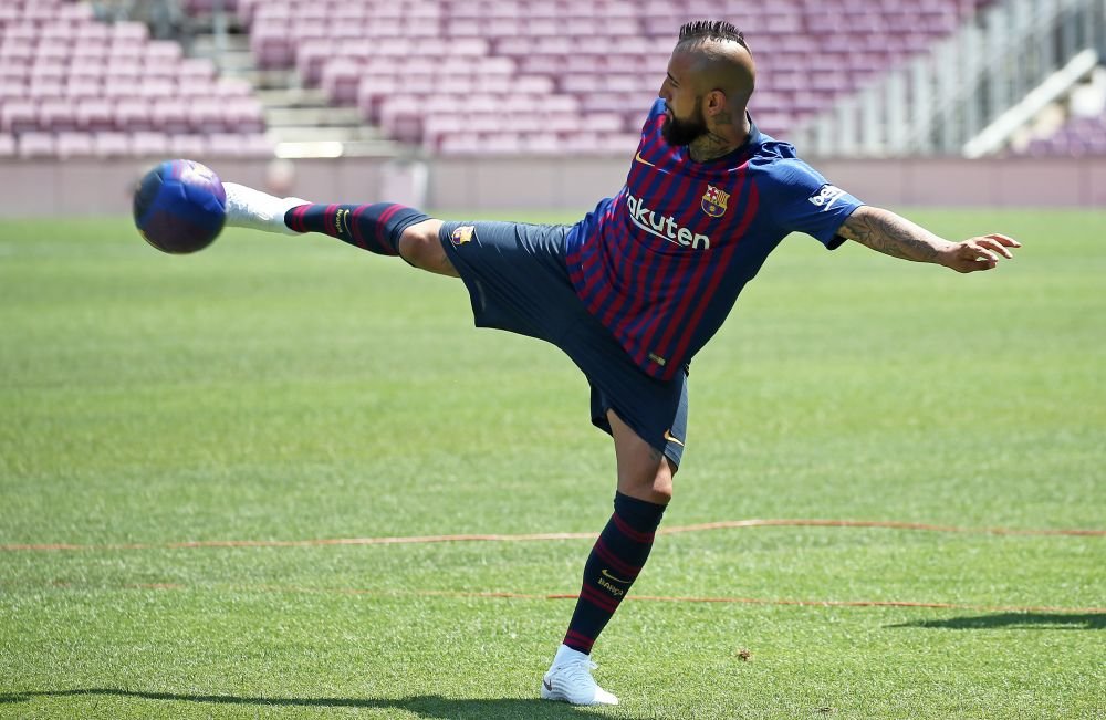 Vidal i-a surprins pe fanii Barcei la prezentarea oficiala: 