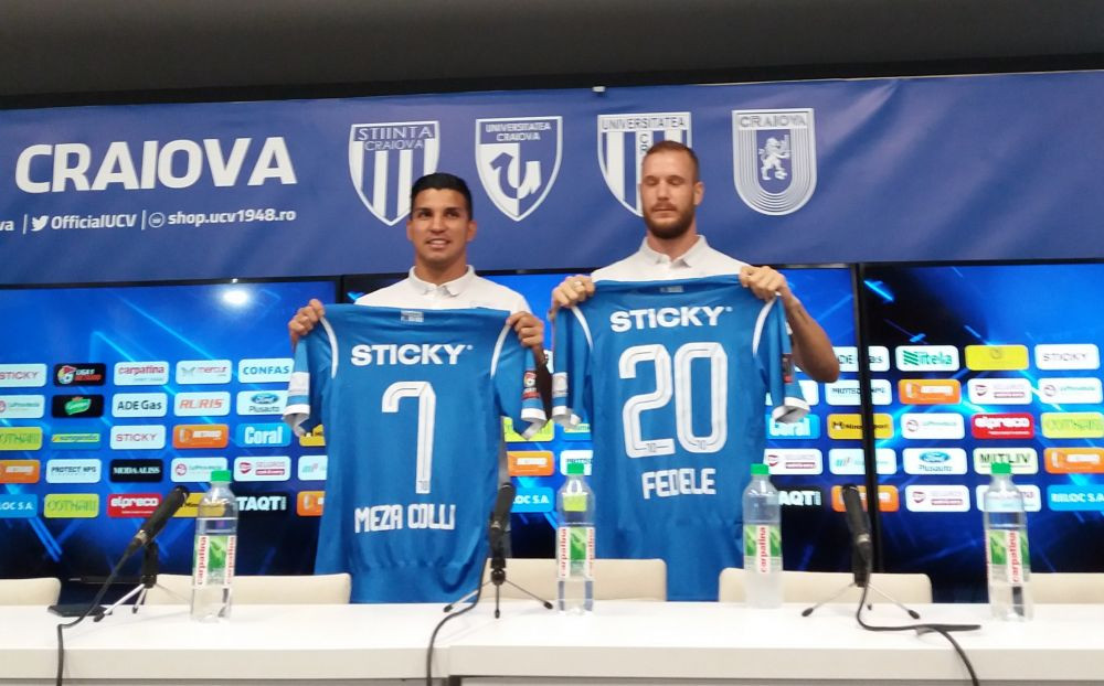 Craiova si-a prezentat ultimele transferuri! Meza Colli si Fedele, intaririle oltenilor pentru lupta de titlu