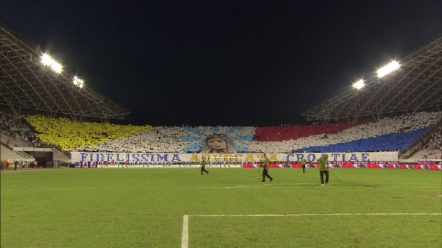 HAJDUK - FCSB | Fanii lui Hajduk Split au surprins pe toata lumea! Ce a insemnat coregrafia prezentata inainte de meci