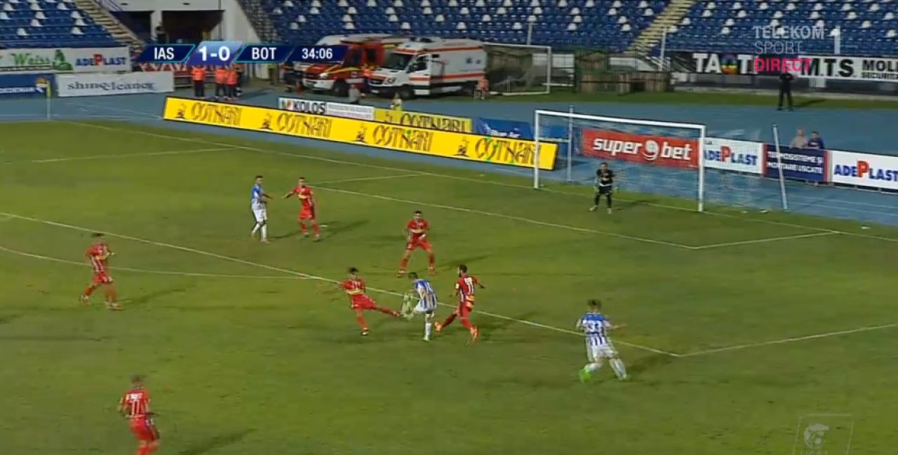 Iasi 2-1 Botosani! Cristea a marcat doua goluri SUPERBE pentru Poli! Flores era sa RUPA bara_4