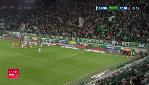 Rapid Viena - FCSB - Ocazie mare a lui Teixeira in minutul 20