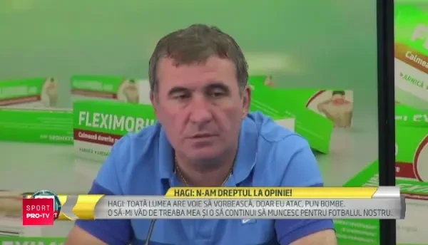 Hagi: Sunt singurul din Romania care nu are dreptul la o opinie! Eu atac, pun bombe!