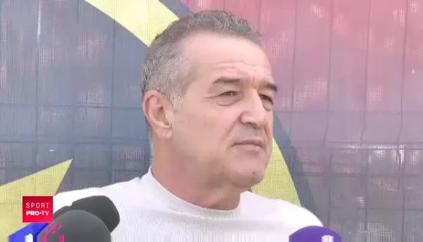 Gigi Becali, gata sa intre si el pe teren :)) S-a oprit in timpul interviului sa dea un sut in minge! Unde a trimis mingea VIDEO