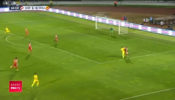 GOOOL Stanciu din penalty, in Serbia - Romania: VIDEO