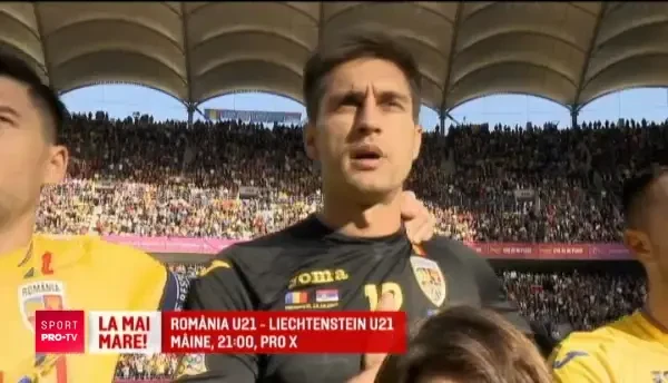 Cum s-au antrenat jucatorii Romaniei U21 in vestiar inaintea meciului decisiv cu Liechtenstein