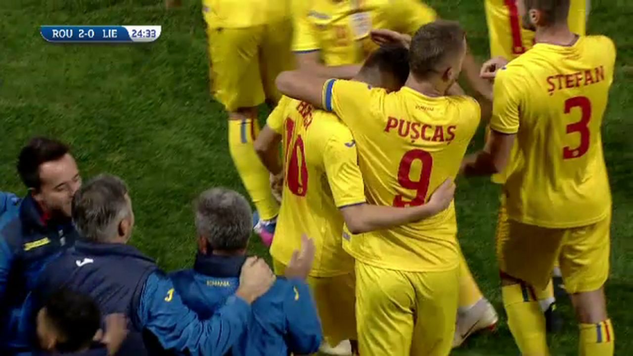 ROMANIA U21 - LIECHTENSTEIN U21 4-0 | Generatia de EURO! Golurile lui Puscas, Ianis Hagi si Petre duc nationala de tineret la turneul final! TOATE FAZELE VIDEO_13